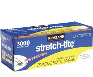 Kirkland Signature Premium Disposable Plastic Food Wrap with Handles, Essential Kitchen Cookware Accessory