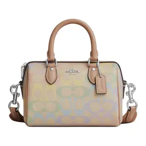 COACH Rowan 17 Mini Logo Crossbody and Tote Bag in Sand for Women