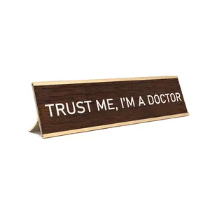 LEMONSODA World’s Best Funny Desk Plates (Trust Doctor)