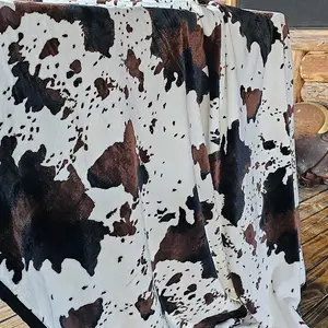 Cowprint king oversized 82x90" Blanket.