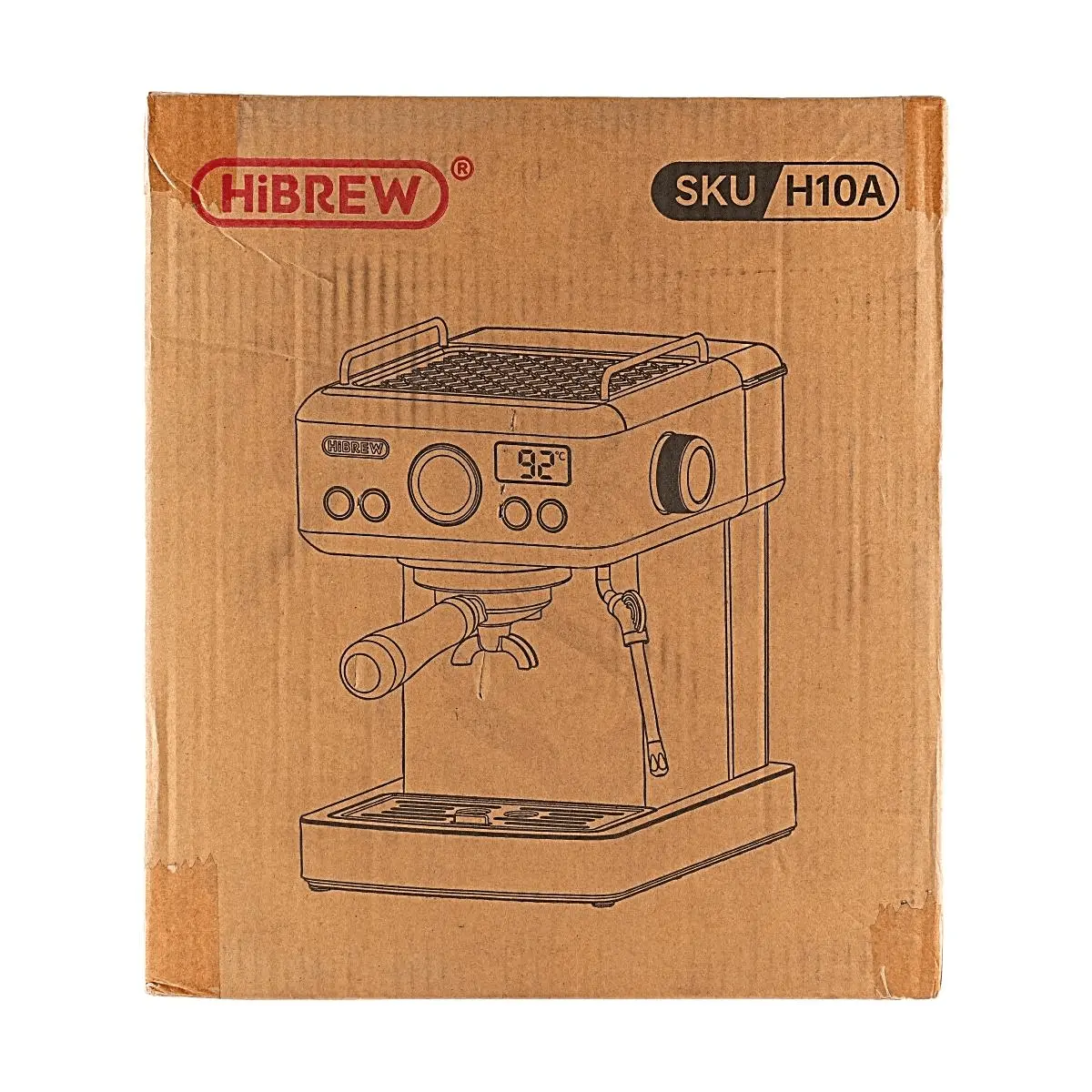HiBREW H10A Silver 20Bar Semi-Automatic Espresso Machine - Professional Grade Home Coffee Maker, Stainless Steel, Fast Heating, Temp Control