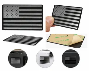 Flexible American Flag Metal Sticker – Adhesive-Backed Aluminum Plate for Tumblers, YETI Cups, Water Bottles & More (2-Pack)