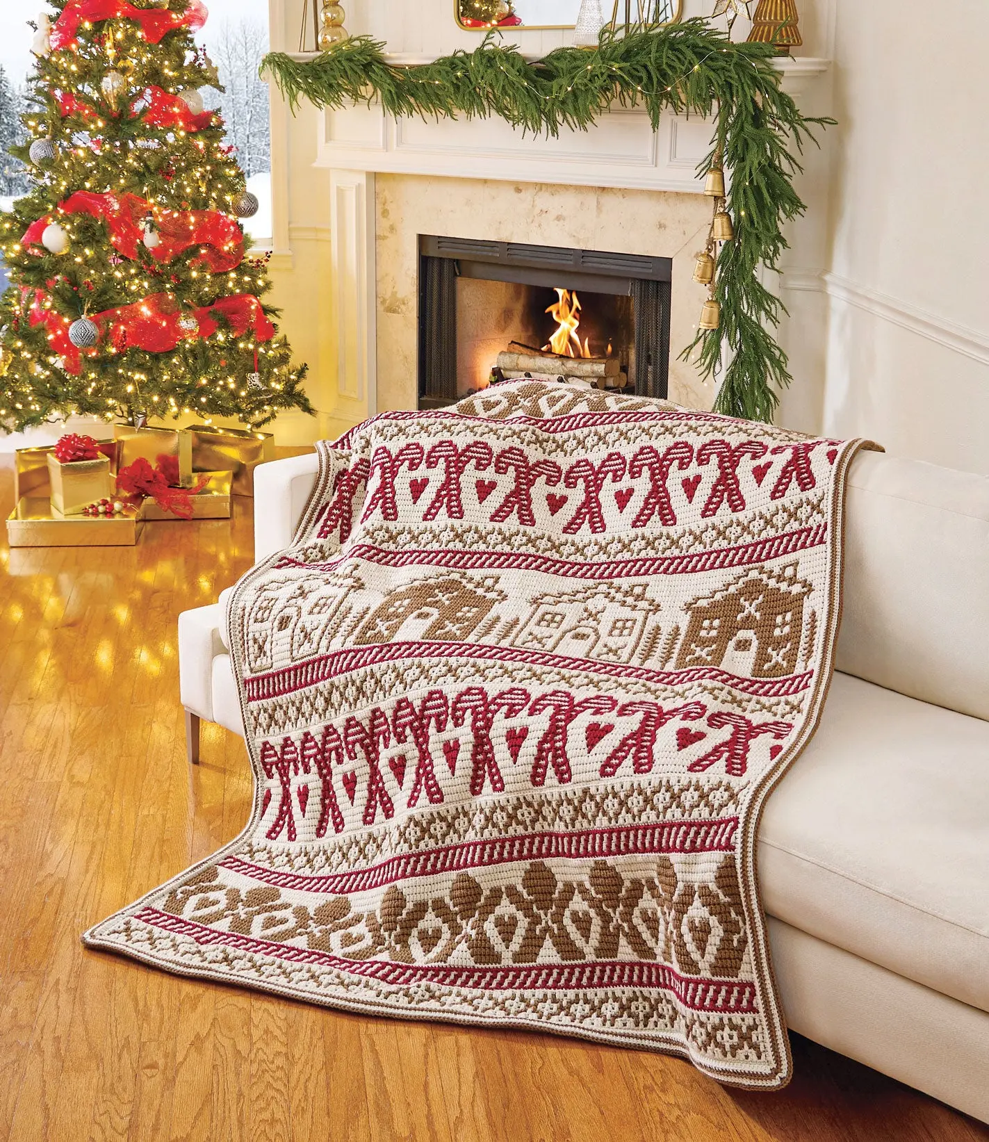 Gingerbread Mosaic Blanket
