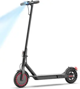SummerVibes AOPO Adult Electric Scooter 4 Speed Mode, 350W Motor, 19MPH Top Speed, Campus Scooter with Blick Lights, Portable Folding Scooter for Daily Commuting & Travel