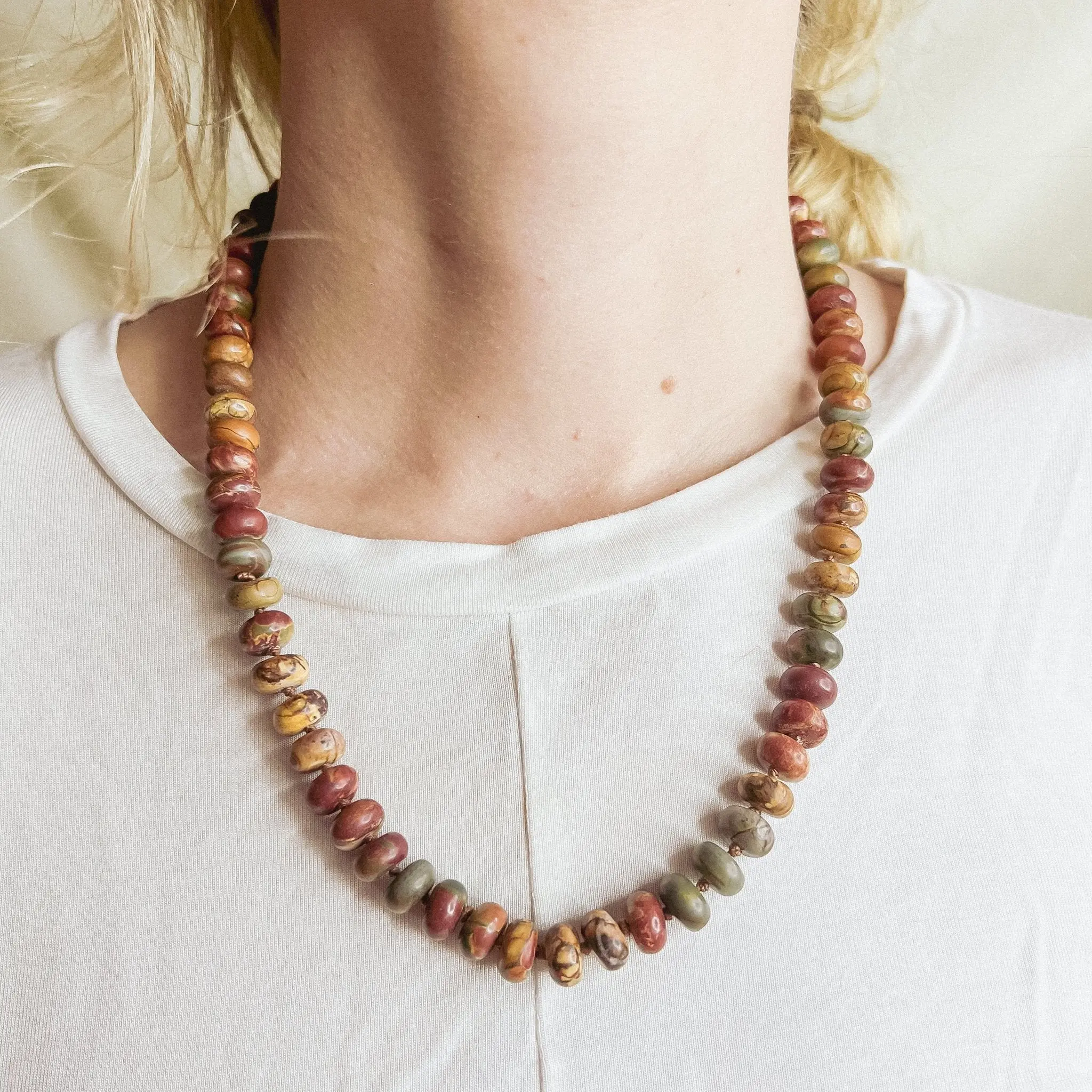 Jasper Candy Bead Necklace