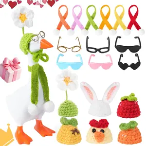 6 Set 7inch Desk Goose Outfits, Mini Desktop Goose clothes Desk Goose Accessories Set for Magnetic Goose Statue