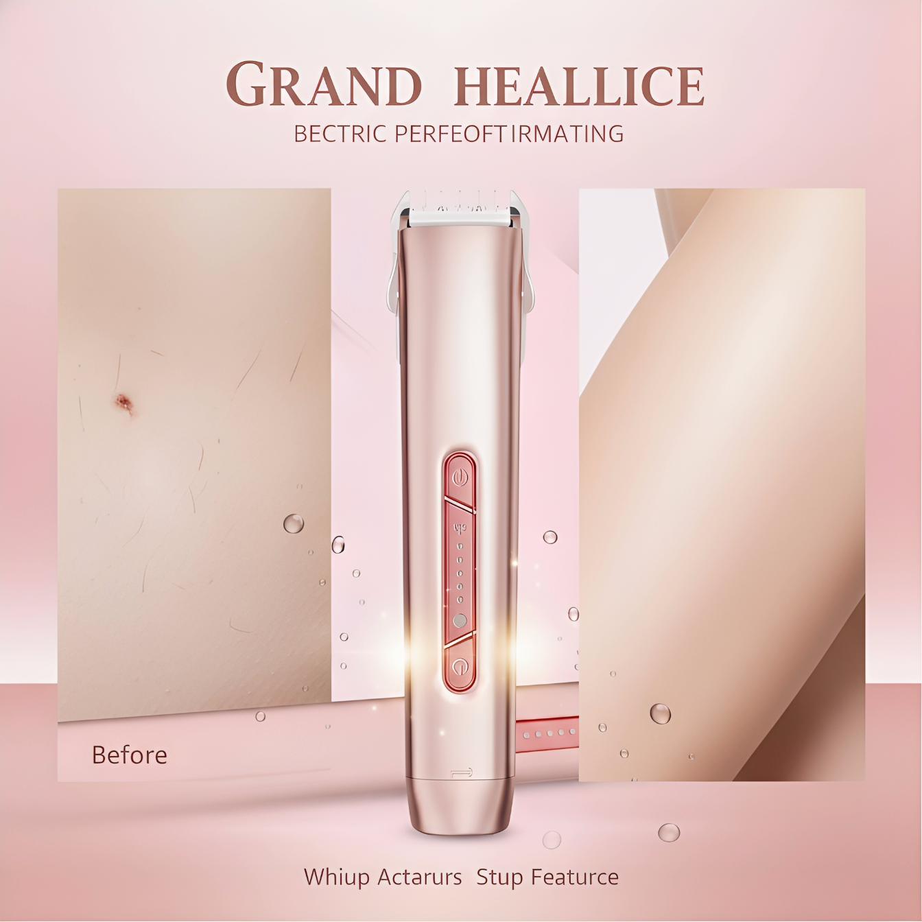 Say Goodbye to Cuts & Razor Burn! 2-in-1 Electric Hair Trimmer with Dual Heads for Precise & Smooth Hair Removal, Safe for Sensitive Skin & Bikini Area, Easy to Use, Portable Cordless Design, Rechargeable