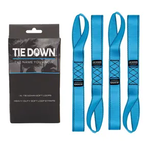 Tie Down 1.5 in.  x 17 in. Heavy Duty Soft Loop Straps, 4-Pack Kit - 10427 lbs. Breaking Load Limit