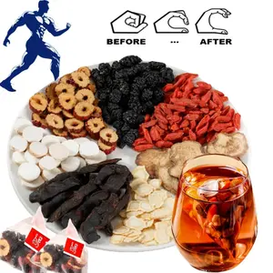 Kidney Tea Formula Ginseng Five Treasure Tea, Natural Organic Kidney Cleanse Tea Beverage for Men Women, Chinese Herbal Tea Support Kidney and Live Health