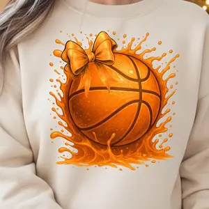 Basketball Pullover, Coquette Shirt, Game Day Basketball Graphic, Holiday Basketball Season Long Sleeve Shirts, Coquette Bow Shirt, Basketball Mama  Sweatshirts