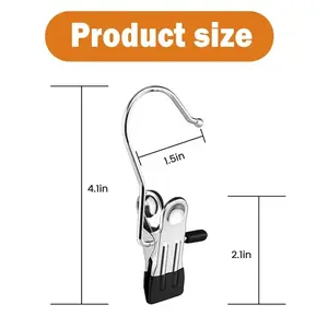 16 Counts Boot Hangers Clips, Premium Hooks Hanging Clips, Closet Hanger Organizer, Clamps Socks Towel Clips for Home Travel