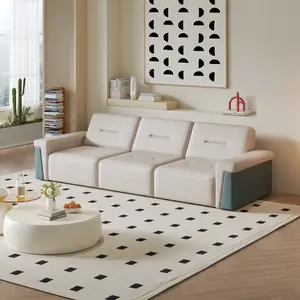 120.8" Power Reclining Sofa with USB charging port,Warp Knitted Velvet Couch with Adjustable Electric Backrest, Spacious and Stylish Sectional for Living Room