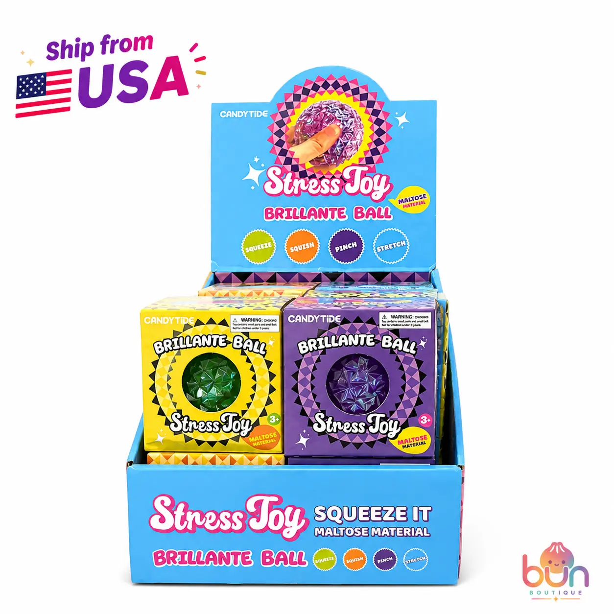 CandyTide Brilliant  Spiky Squeeze Maltose Ball squishy toy spik
