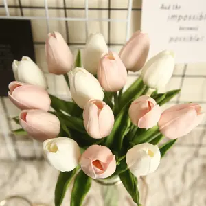 Beautiful Artificial Real Touch Tulip Flower Stems (Bunch of 10) Beautiful Artificial Real Touch Tulip Flower Stems (Bunch of 10)