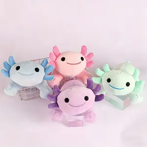 28cm Cute Axolotl Plush Toy Colorful Kawaii Mexican Salamander Stuffed Animal Soft Plushie Doll Kids Gift Home Decor