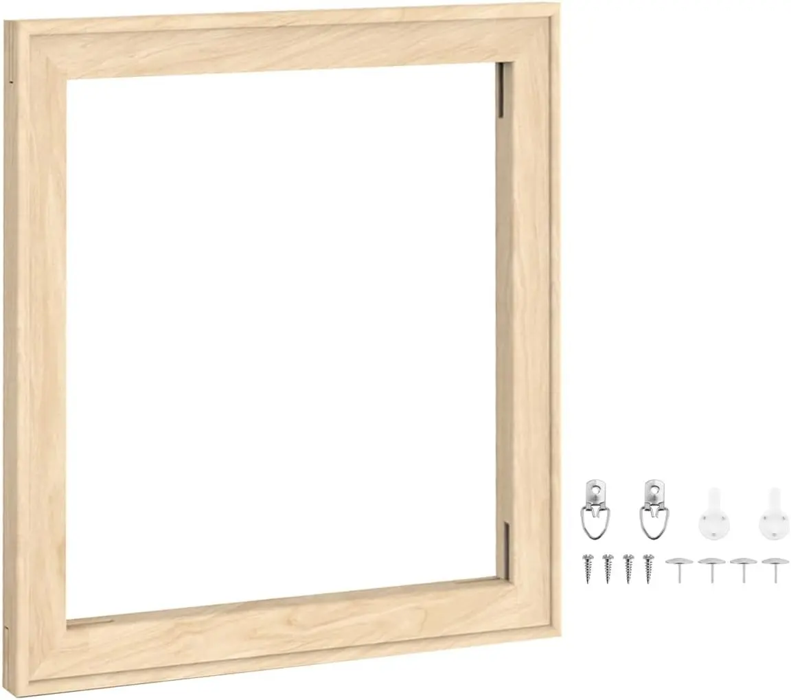 Canvas Stretcher Bars, 16x16 Inch DIY Canvas Frames Kits, Pine Wooden Frame for Oil Paintings, Prints, Paint by Numbers & Posters