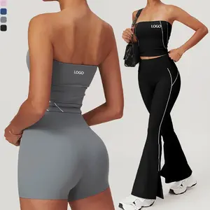 XW-DBX8838 Backless Strapless Bandeau Sports Top – Plus Size, Supportive Yoga & Gym Corset for Women