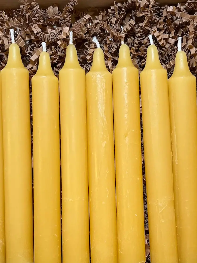 10 Handmade Natural Beeswax Candles 10 Handmade Natural Beeswax Candles