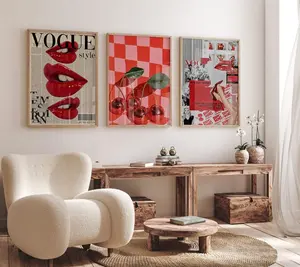 Vogue Poster Set 3, Luxury Fashion Wall Art, Vintage Magazine Cover Poster