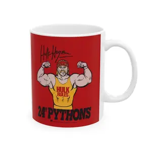 Hulk Hogan - 24 inch pythons - Ceramic Coffee Mug - 11oz/15oz 47B
