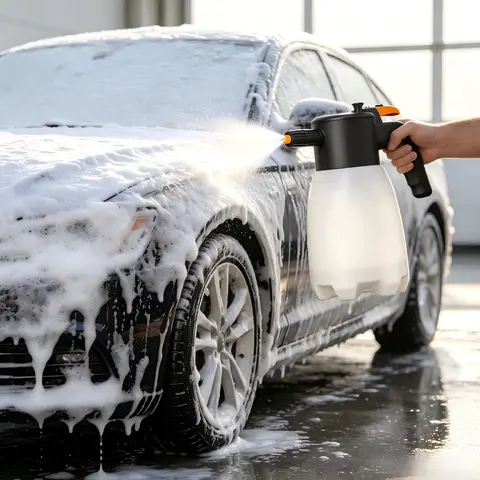 Portable Cordless Electric Foam Sprayer, Rechargeable High Pressure Foam Cannon for Car Wash, Auto Detailing, Home, Industrial Cleaning, Ergonomic Handle for Kitchen, Car, Garden and Bathroom - Car Wash Accessories