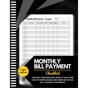 Large Print Bill Tracker Notebook – Monthly Bill Organizer & Budget Planner - Paperback