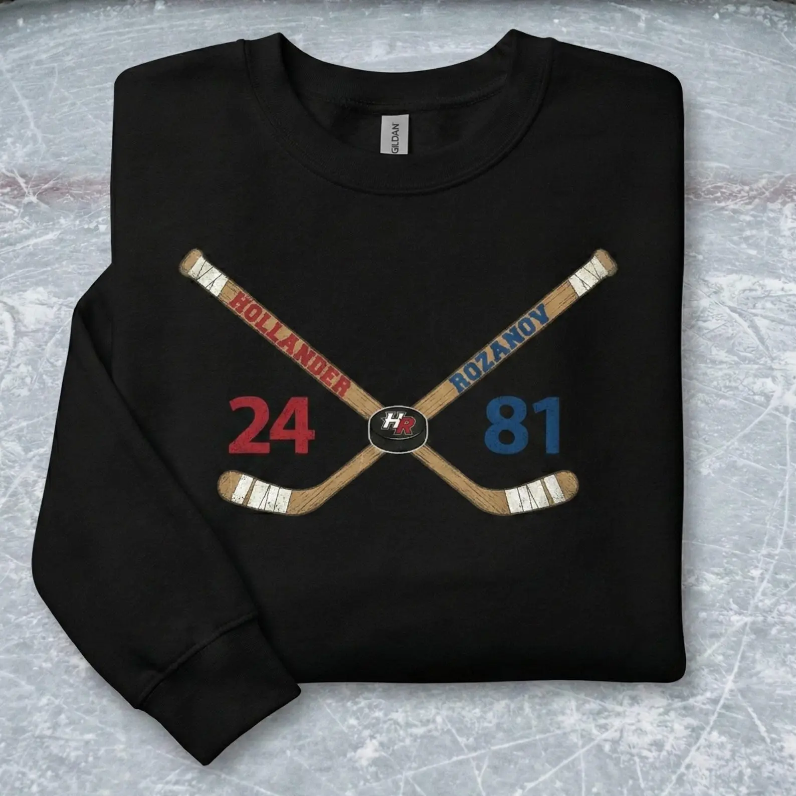 Embroidered Hockey Romance Unisex Sweatshirt, Shipper Fan Gift