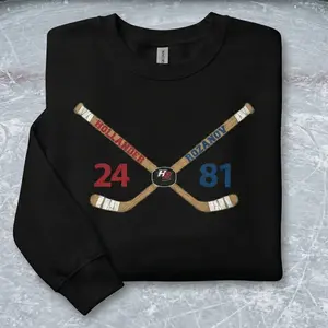 Embroidered Hockey Romance Unisex Sweatshirt, Shipper Fan Gift