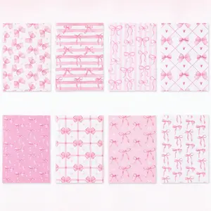 8/16 Pink Bow Mini Lined Notebook, suitable for notepad, writing book, schools, offices, stationery, Girly office supplies, study notes, study supplies, birthday decoration, and birthday gifts