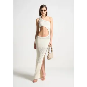 Arden One Shoulder Crochet Dress