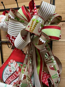 Christmas Bow| Tree topper | Mailbox Bow | Elf bow | Lantern Bows