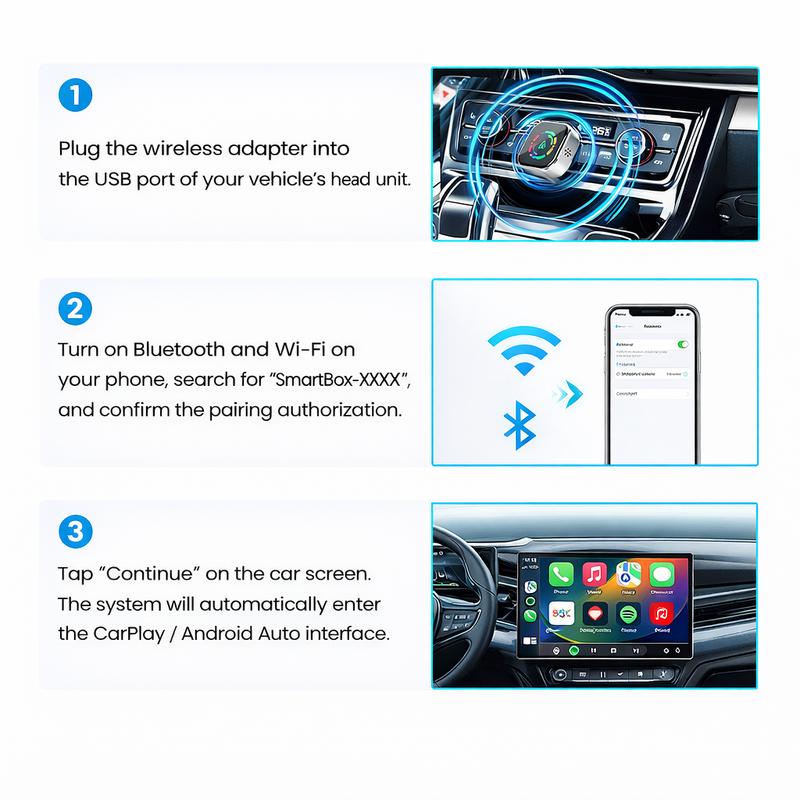 2026 Wireless carplay Adapter for iPhone/Android - Fast Connection,No Latency,Hands-Free Call wireless adapter Electronic Charger carplay dongle