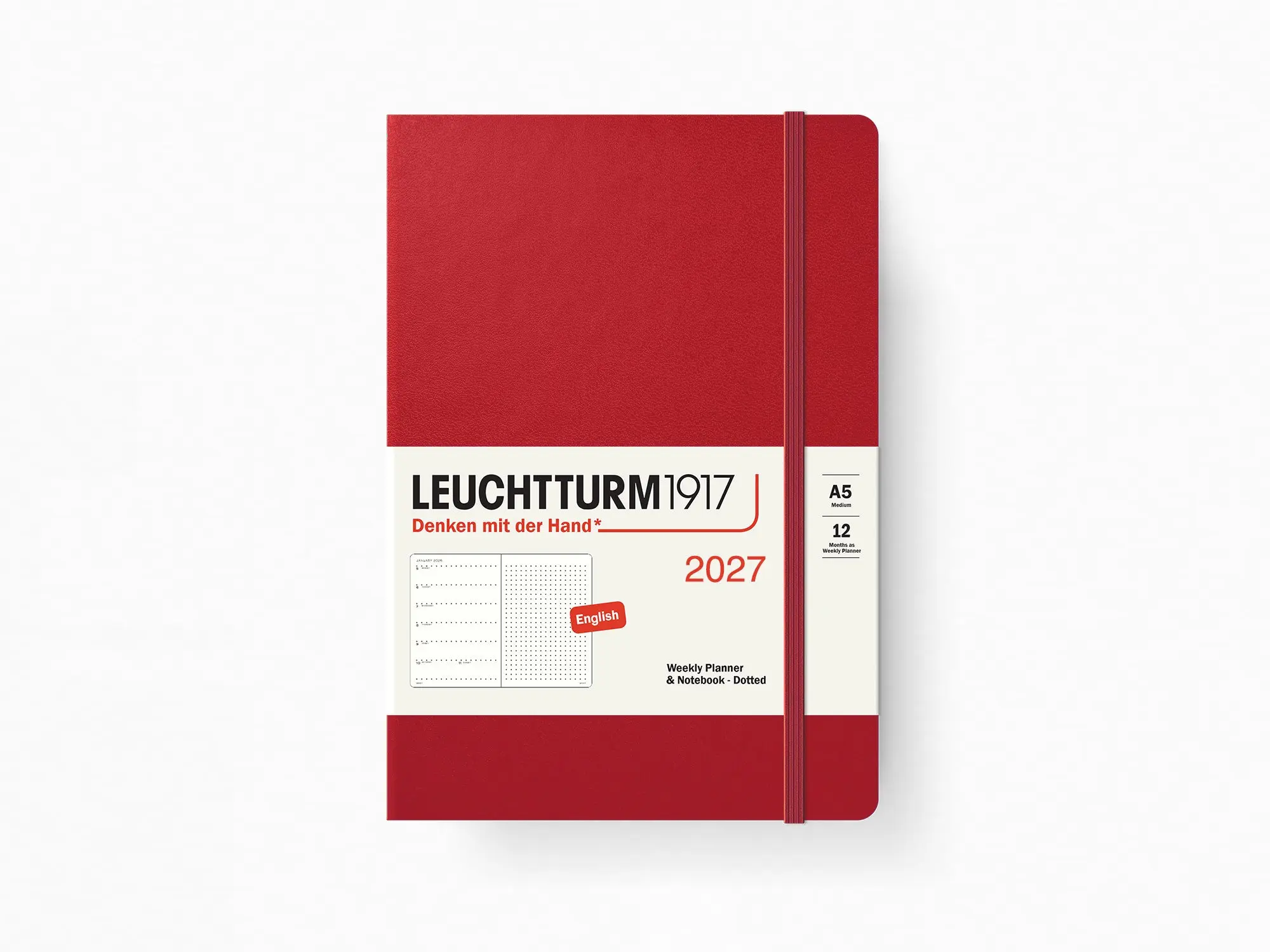 2027 Leuchtturm 1917 Weekly Planner & Notebook - CHERRY Dotted
