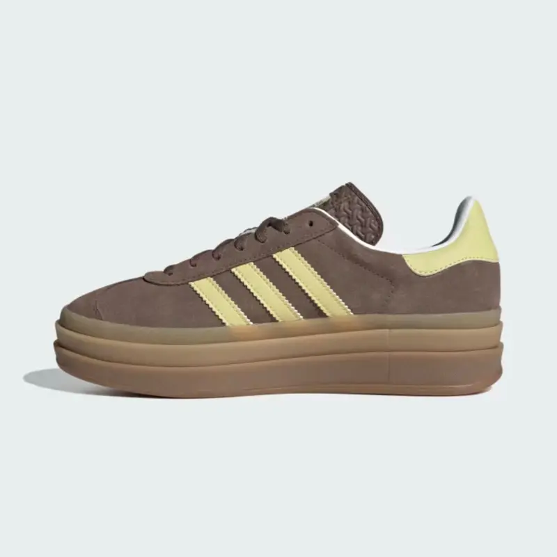 Adidas Gazelle Bold Women's Suede Sneakers, Retro Platform with Modern 3-Stripes in Earth Strata for a Sporty Chic Style, Bold Modern Flair, Casual, Daily Casual Wear, Athleisure Women's Sneaker, Classic Women's Sneaker