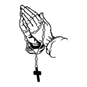 Praying Hands Vinyl Decals – Faith Car Stickers for Cars, Windows & Laptops, Waterproof, Easy Apply