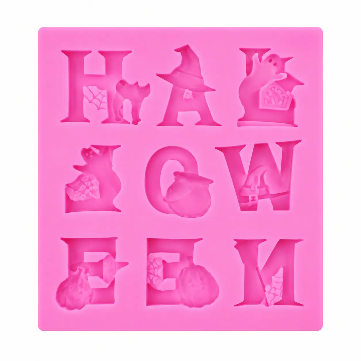 Halloween Letter Fondant Mold - Silicone Alphabet Cake Decorating Mold