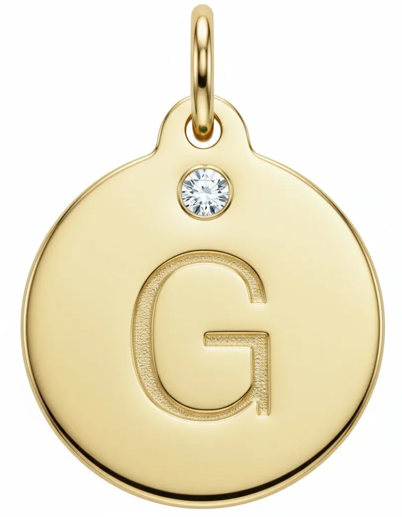 "G" Alphabet Charm With Diamond