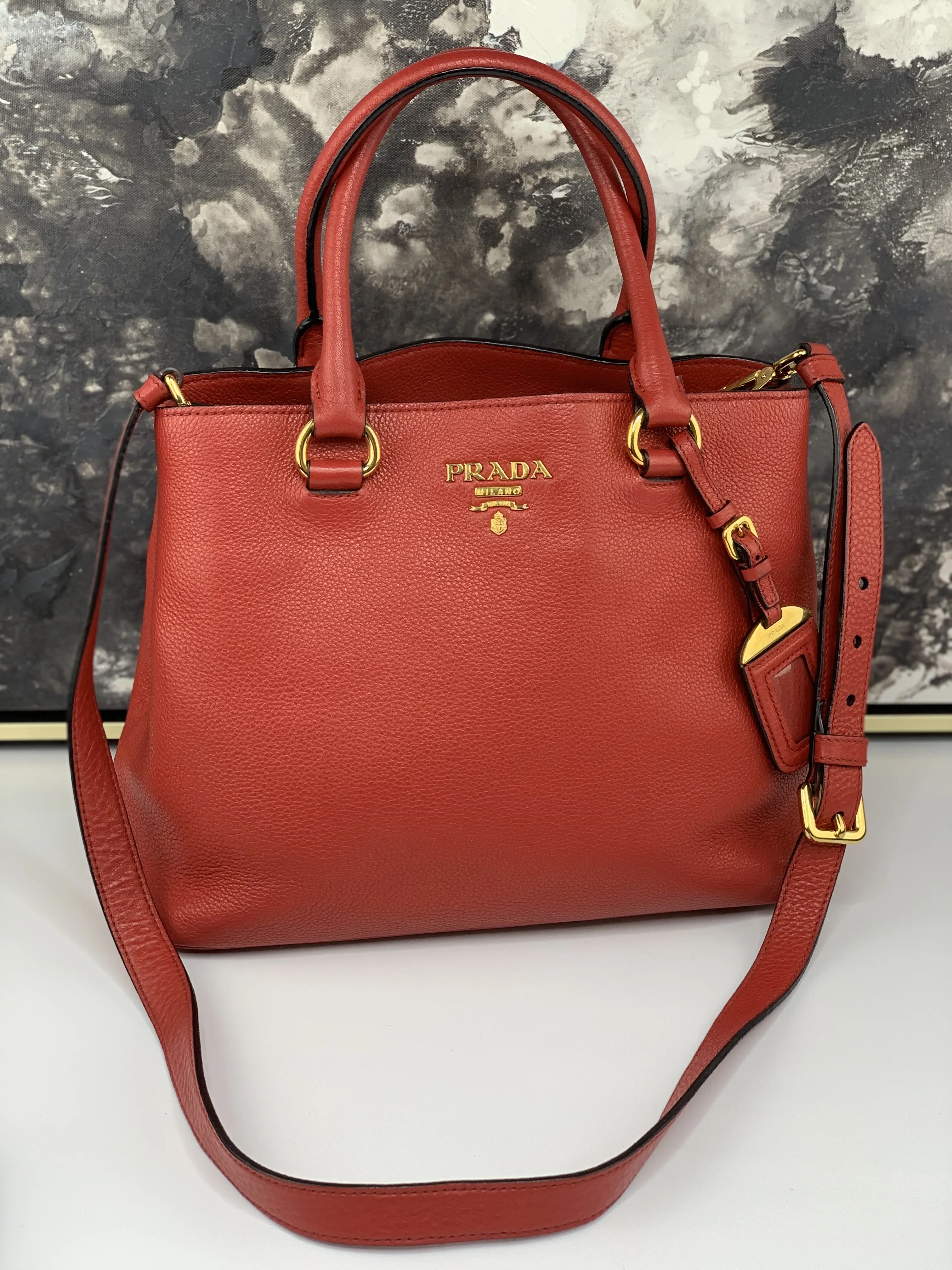 Pre-owned PRADA leather Crossbody Bags Tote or Crossbody