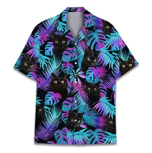 Men's Cat Hawaiian Shirt, Full-Print Hawaiian Shirt Button Down,Casual Unique Design Full-Print Hawaiian Shirt#TikTokMadeMeBuyIt#AmericanStyle#Casual Outfit#TrendyTee#BeachWear #VacationTee #PortableOutfit