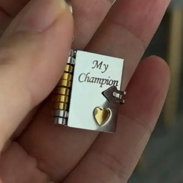My Champion Book Necklace for Son, Birthday Day Gift Graduation Jewelry of Love