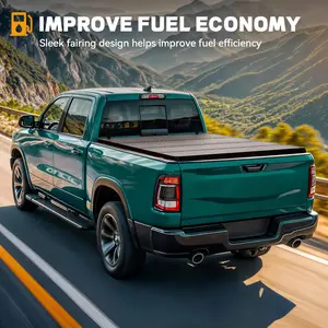 6.6 ft Bed Heavy Duty Hard Quad-Fold Truck Bed Tonneau Cover for 2019-2025 Chevy Silverado/GMC Sierra 1500 New Body Style (DO NOT FIT Multi-Flex Tailgate