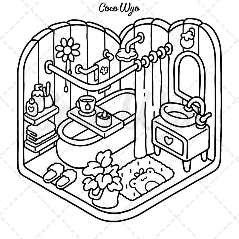 Little Corner: Coloring Book for Adults and Teens, Super Cute Designs of Cozy, Hygge Spaces for Relaxation