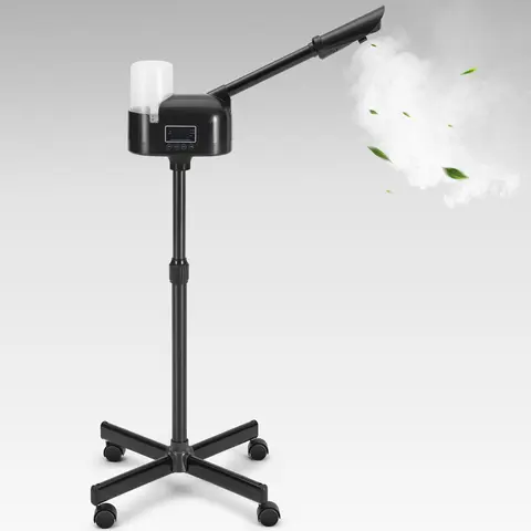 Black Facial Steamer Professional Barber Face Steamer for Shaving & Skin Care for Barbershop Salon Spa Use Versatile Tool for Grooming and Skincare
