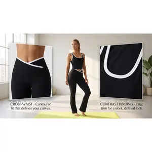 Urban Boutique Chic Colorblock Cream Tank & Drawstring Pants Set | Women's Sleeveless Gym Yoga Outfit