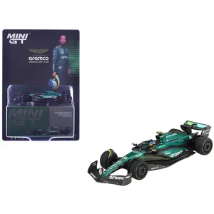 Aston Martin AMR24 #14 Fernando Alonso Formula One F1 "Canadian GP" (2024) Limited Edition 1/64 Diecast Model Car by Mini GT