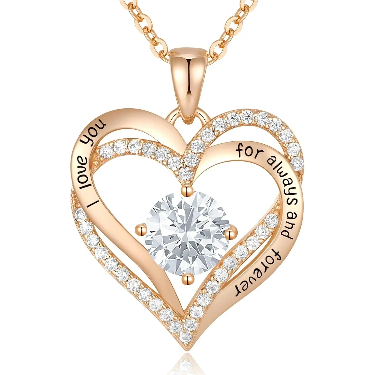 Women's Heart Locket Birthstone Necklace - 925 Sterling Figaro Chain, Gold-Plated/Silver, Engraved Message, Diamond-Encrusted Crystal Art Exquisite Jewelry for Special Occasions, Heart Locket Necklaces, Silver Heart Necklaces