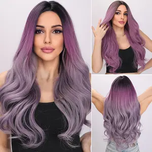 【Sutton】 Loose Wave Wig - Purple and Ombre Gradient - 28 Inch | SM027 | Popinrow
