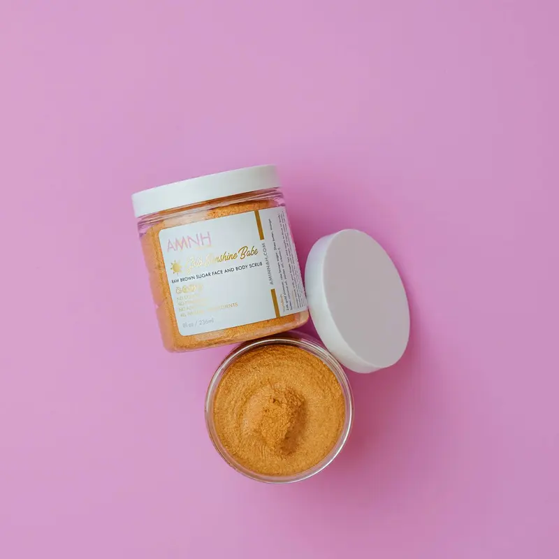 Golden Sunshine Babe Sugar Scrub - Real All-Natural Ingredients for Exfoliating, Renewing & Moisturizing Skin Body Care Cocoa