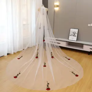 Romantic Rose Delicate Veil - Soft Rose Fabric for Weddings & Special Events - Elegant Accessory for Elegance and Romance