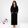 NY Threads Women's Hooded Fleece Bath Robe - Classic Fleece Bathrobes & Dressing Gowns, Hooded Loungewear for Sleep, Lounging & After Shower, Soft Warm Robe for Women with Adjustable Waist Belt, 2 Front Pockets, All Seasons